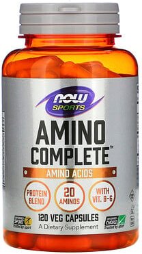 NOW Foods, Sport, Amino Complete, Aminosäuren, 120 pflanzliche Kapseln