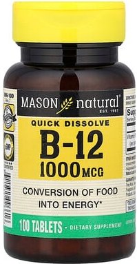 Thumbnail - Mason Natural, Schnell auflösend, Vitamin B12, 1.000 mcg, 100 Tabletten