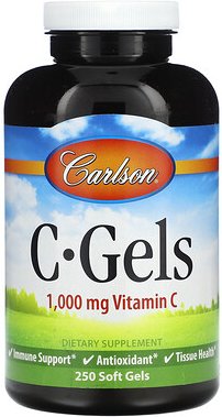 Carlson, C-Gels, Vitamin C, 1.000 mg, 250 Weichkapseln