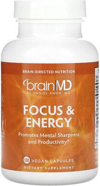 BrainMD, Focus & Energy, Konzentration und Energie, 120 vegane Kapseln