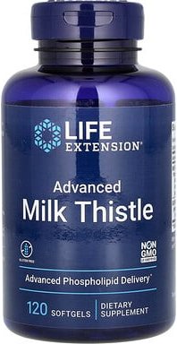 Life Extension, Advanced Milk Thistle, hochentwickeltes Mariendistelpräparat, 120 Weichkapseln