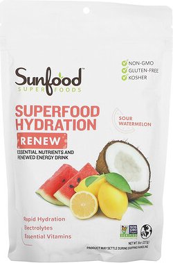 Sunfood, Superfood Hydration Renew, saure Wassermelone, 227 g (8 oz.)
