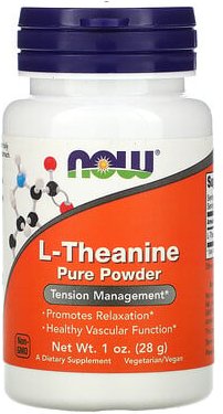 NOW Foods, L-Theanine Pure Powder, reines L-Theanin-Pulver, 28 g (1 oz.)
