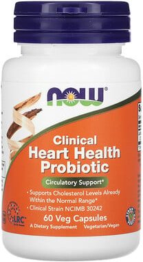 NOW Foods, Clinical Heart Health Probiotic, Probiotikum für die klinische Herzgesundheit, 60 pflanzliche Kapseln (117 mg...