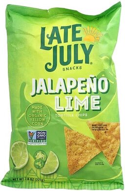 Late July, Tortilla Chips, Tortilla Chips, Jalapeno Lime, 221 g (7,8 oz.)