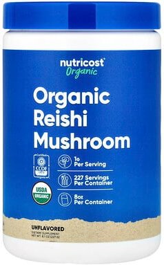 Nutricost, Organic Reishi Mushroom, Bio-Reishi-Pilz, geschmacksneutral, 227 g (8,1 oz.)