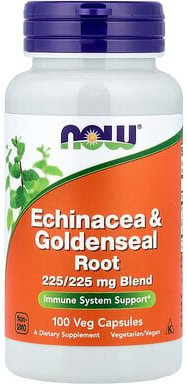 NOW Foods, Echinacea & Yellowseal Root, Echinacea und Gelbwurzel (Wurzel), 100 pflanzliche Kapseln