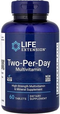 Life Extension, Two-Per-Day Multivitamin, V2, Zwei-pro-Tag-Multivitamin, 60 Tabletten