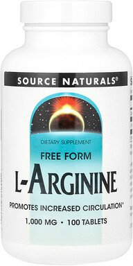 Source Naturals, L-Arginine, Frei Form, 1000 mg, 100 Tabletten