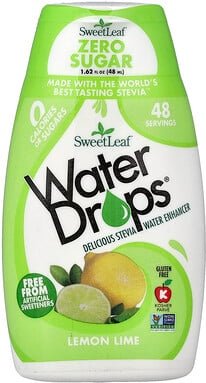 SweetLeaf Stevia, Water Drops, Stevia Water Enhancer, köstlicher Stevia-Wasserverstärker, Zitrone-Limette, 48 ml (1,62 f...
