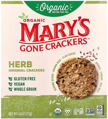 Mary's Gone Crackers, Organic Herb Original Crackers, Bio-Kräuter-Original-Cracker, 113 g (4 oz.)