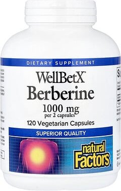 Natural Factors, WellBetX® Berberine, Berberin, 120 pflanzliche Kapseln (500 mg pro Kapsel)