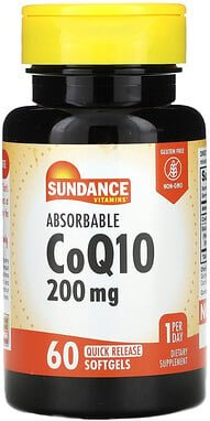 Sundance Vitamins, CoQ10, resorbierbar, 200 mg, 60 Weichkapseln mit schneller Freisetzung