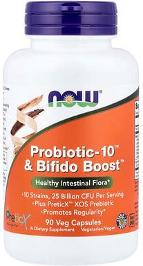 NOW Foods, Probiotic-10™ und Bifido Boost™, 90 pflanzliche Kapseln