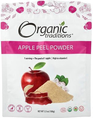 Organic Traditions, Apfelschalenpulver, 100 g (3,5 oz.)