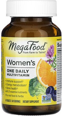 MegaFood, Women's One Daily Multivitamins, Multivitamine für Frauen, 60 Tabletten