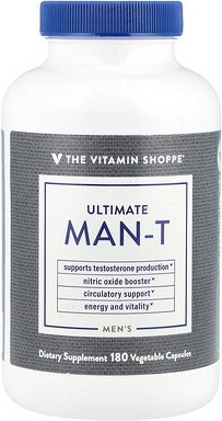 The Vitamin Shoppe, Men‘s Ultimate Man-T, ultimatives Man-T für Männer, 180 pflanzliche Kapseln