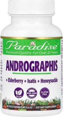 Paradise Herbs, Ultimate Andrographis, Kalmegh, 60 vegetarische Kapseln