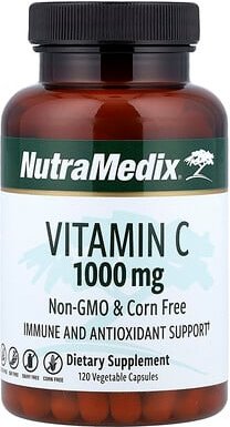 NutraMedix, Vitamin C, 1.000 mg, 120 pflanzliche Kapseln