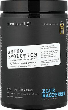 Project 1 Nutrition, Amino Evolution, Blaue Himbeere, 402 g (14,18 oz.)