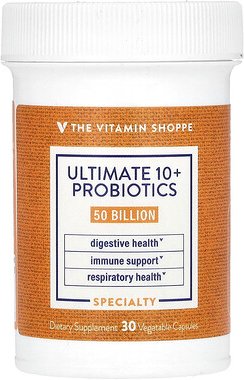 The Vitamin Shoppe, Ultimate 10+ Probiotics, Probiotika für über 10, 50 Milliarden, 30 pflanzliche Kapseln