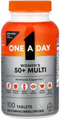 One-A-Day, Women's 50+, Complete Multivitamin, Rundum-Multivitaminpräparat für Frauen ab 50, 100 Tabletten