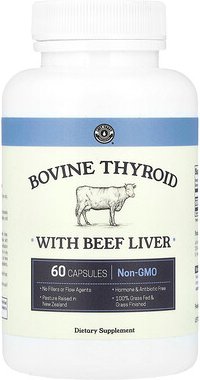 Left Coast Performance, Bovine Thyroid With Beef Liver, Rinderschilddrüse mit Rinderleber, 60 Kapseln