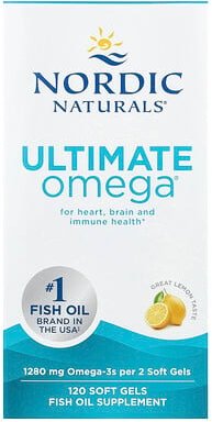 Thumbnail - Nordic Naturals, Ultimate Omega, Omega-3-Fischöl, Zitrone, 1.280 mg, 120 Weichkapseln (640 mg pro Weichkapsel)