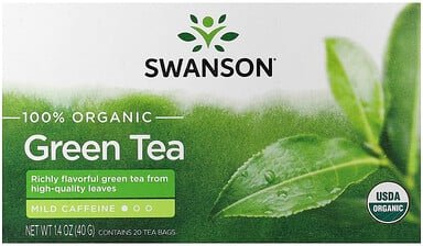 Swanson, 100% Bio-Grüntee, 20 Teebeutel, 40 g (1.4 oz.)