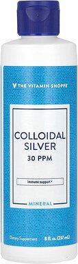 The Vitamin Shoppe, Colloidal Silver, kolloidales Silber, 30 PPM, 237 ml (8 fl. oz.)