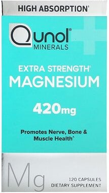 Qunol, Magnesium, 120 Kapseln (210 mg pro Kapsel)
