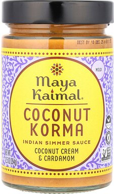 Maya Kaimal, Kokosnuss-Korma, indische Simmer-Sauce, mild, Kokosnusscreme und Kardamom, 354 g (12,5 oz.)