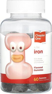 Chapter One, Eisen mit Vitamin C, aromatisiert, 60 Fruchtgummis