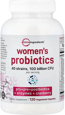 Micro Ingredients, Women's Probiotics, Probiotika für Frauen, 120 pflanzliche Kapseln