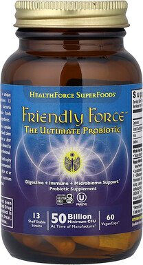 HealthForce Superfoods, Friendly Force™, das ultimative Probiotikum, 60 vegane Kapseln