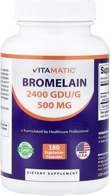 Vitamatic, Bromelain, 500 mg, 180 pflanzliche Kapseln