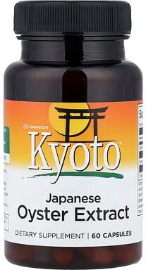 Swanson, Kyoto®, Japanese Oyster Extract, Japanischer-Austern-Extrakt, 60 Kapseln (500 mg pro Kapsel)