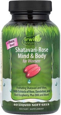 Irwin Naturals, Shatavari-Rose Mind & Body, Shatavari-Rose Mind & Body, für Frauen, 60 mit Flüssigkeit gefüllte Weichkap...
