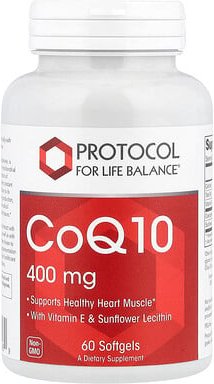 Protocol for Life Balance, CoQ10, 400 mg, 60 Softgel-Kapseln