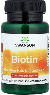 Swanson, Biotin, 5.000 mcg, 100 vegane Kapseln