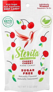 Stevita Naturals, Naturals, Sugar Free Hard Candy, zuckerfreie Bonbons, Kirsche, Kirsche, 85 g (3 oz.)