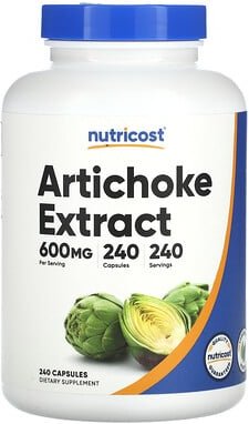 Nutricost, Artischockenextrakt, 600 mg, 240 Kapseln