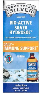 Sovereign Silver, Bio-Active Silver Hydrosol™, bioaktives Silberhydrosol, 10 PPM, 473 ml (16 fl. oz.)