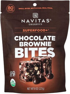 Navitas Organics, Superfood+®, Chocolate Brownie Bites, Schokoladen-Brownie-Bites, 227 g (8 oz.)