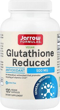 Jarrow Formulas, Vegan Glutathione Reduced, veganes, reduziertes Glutathion, 500 mg, 120 pflanzliche Kapseln