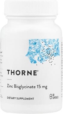 Thorne, Zinkbisglycinat, 15 mg, 60 Kapseln