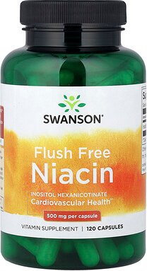 Swanson, Flush Free Niacin, Niacin ohne Flush-Effekt, 500 mg, 120 Kapseln