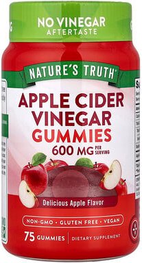 Nature's Truth, Apple Cider Vinegar, Apfelessig, natürlicher Apfel, 75 vegane Fruchtgummis (200 mg pro Fruchtgummi)