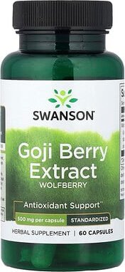 Thumbnail - Swanson, Goji Berry Extract, Goji-Beeren-Extrakt, standardisiert, 500 mg, 60 Kapseln