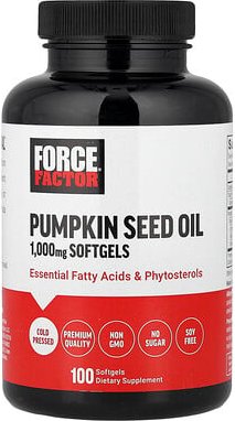 Force Factor, Pumpkin Seed Oil, Kürbiskernöl, 1.000 mg, 100 Weichkapseln
